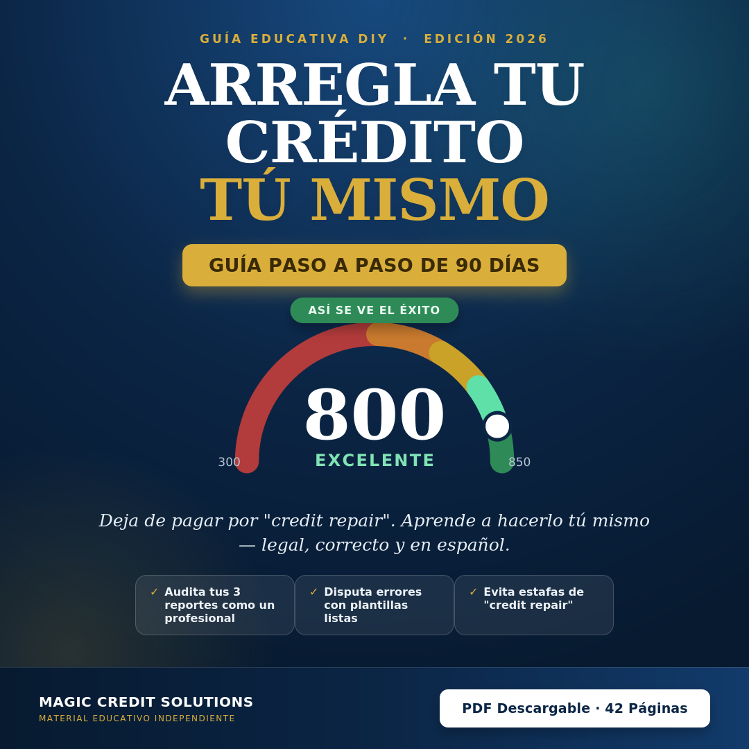 Arregla Tu Crédito Tú Mismo — Guía Paso a Paso de 90 Días | Magic Credit Solutions